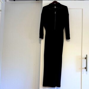 SPANX Black AIRESSENTIALS Long Sleeve Wide Leg Jumpsuit.